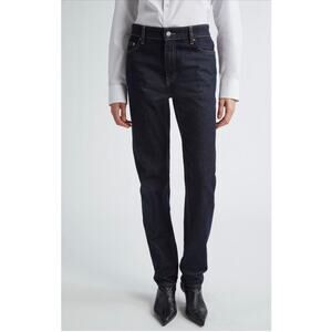 Toteme Low Rise Tapered Straight Leg Jeans in Slate 25